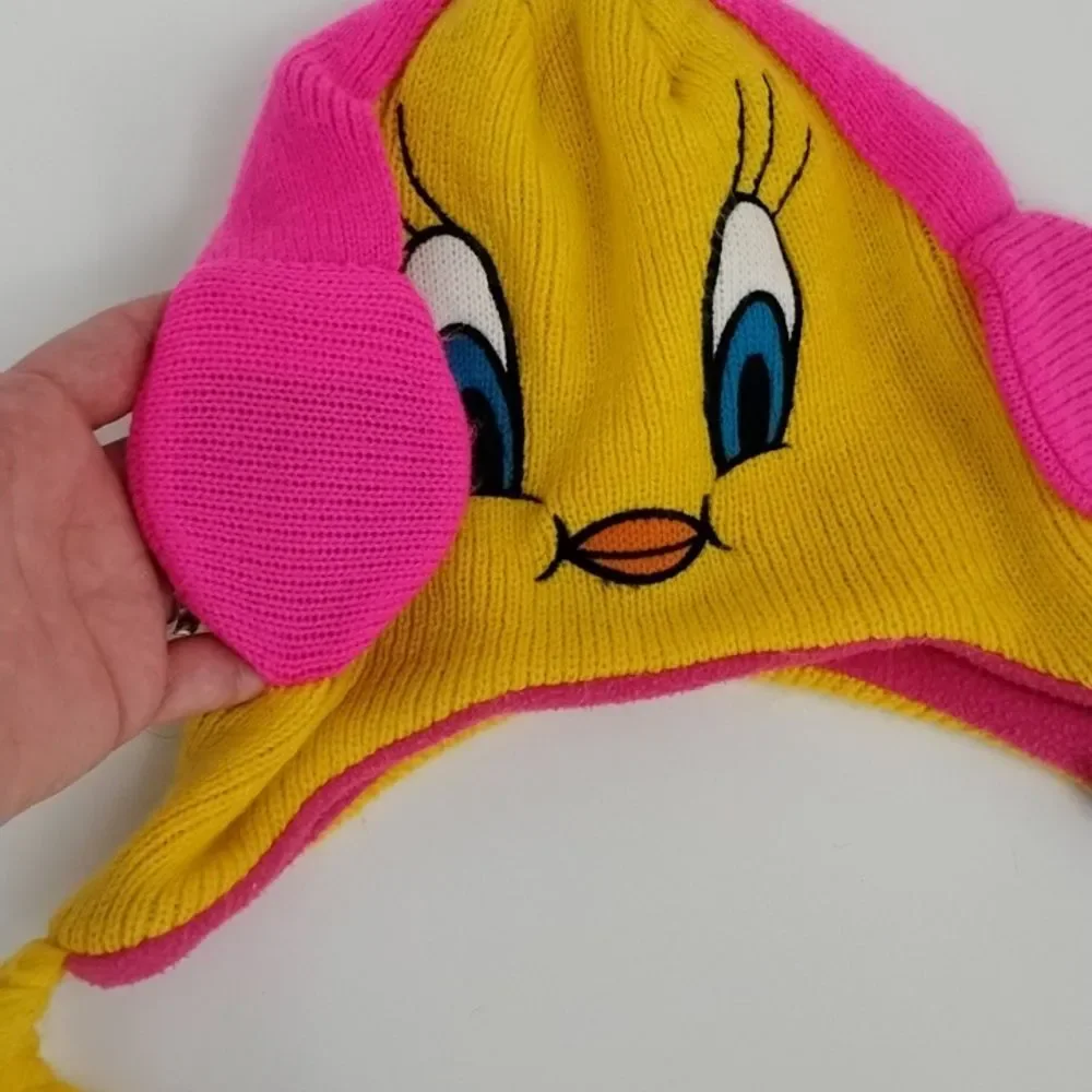 Tweey Bird Yellow and Pink Cartoon Character Beanie